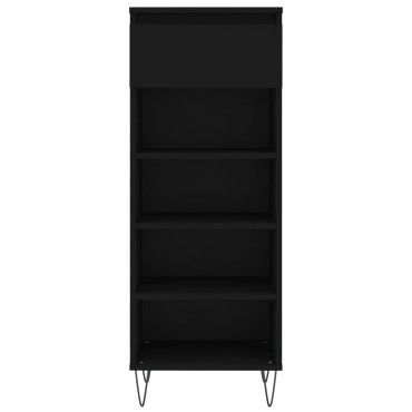 vidaXL Παπουτσοθήκη Μαύρη 40x36x105cm από Επεξεργασμένο Ξύλο
