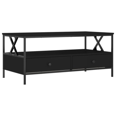 vidaXL Τραπεζάκι Σαλονιού Μαύρο 100x51x45cm από Επεξεργασμένο Ξύλο 1 τεμ.