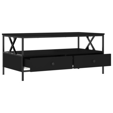vidaXL Τραπεζάκι Σαλονιού Μαύρο 100x51x45cm από Επεξεργασμένο Ξύλο 1 τεμ.