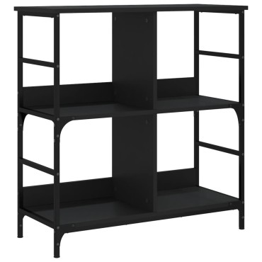 vidaXL Βιβλιοθήκη Μαύρη 78,5x33x82cm από Επεξεργασμένο Ξύλο 1 τεμ.