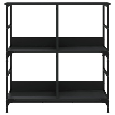 vidaXL Βιβλιοθήκη Μαύρη 78,5x33x82cm από Επεξεργασμένο Ξύλο 1 τεμ.