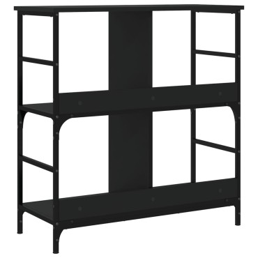 vidaXL Βιβλιοθήκη Μαύρη 78,5x33x82cm από Επεξεργασμένο Ξύλο 1 τεμ.