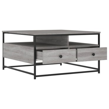 vidaXL Τραπεζάκι Σαλονιού Γκρι Sonoma 80x80x45cm Επεξεργ. Ξύλο 1 τεμ.