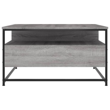 vidaXL Τραπεζάκι Σαλονιού Γκρι Sonoma 80x80x45cm Επεξεργ. Ξύλο 1 τεμ.