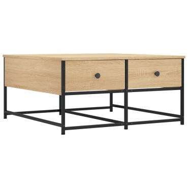 vidaXL Τραπεζάκι Σαλονιού Sonoma Δρυς 80x80x40cm Επεξεργασμένο Ξύλο 1 τεμ.