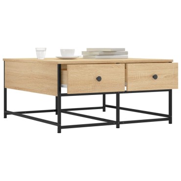 vidaXL Τραπεζάκι Σαλονιού Sonoma Δρυς 80x80x40cm Επεξεργασμένο Ξύλο 1 τεμ.