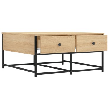 vidaXL Τραπεζάκι Σαλονιού Sonoma Δρυς 80x80x40cm Επεξεργασμένο Ξύλο 1 τεμ.