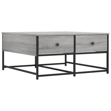 vidaXL Τραπεζάκι Σαλονιού Γκρι Sonoma 80x80x40cm Επεξεργασμένο Ξύλο 1 τεμ.