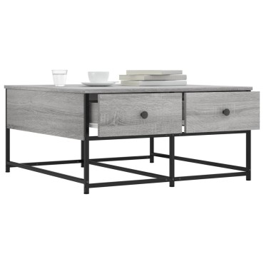 vidaXL Τραπεζάκι Σαλονιού Γκρι Sonoma 80x80x40cm Επεξεργασμένο Ξύλο 1 τεμ.