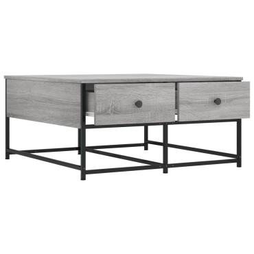 vidaXL Τραπεζάκι Σαλονιού Γκρι Sonoma 80x80x40cm Επεξεργασμένο Ξύλο 1 τεμ.