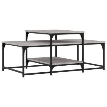 vidaXL Τραπεζάκι Σαλονιού Γκρι Sonoma 102x60x45cm Επεξεργ. Ξύλο 1 τεμ.