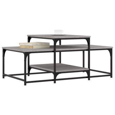 vidaXL Τραπεζάκι Σαλονιού Γκρι Sonoma 102x60x45cm Επεξεργ. Ξύλο 1 τεμ.