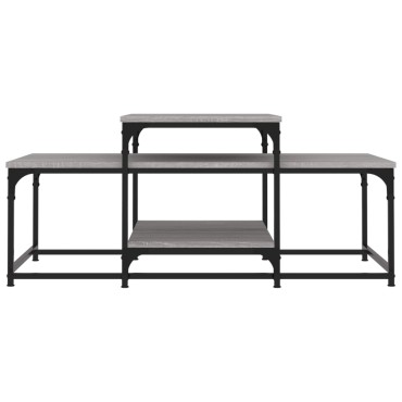 vidaXL Τραπεζάκι Σαλονιού Γκρι Sonoma 102x60x45cm Επεξεργ. Ξύλο 1 τεμ.