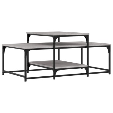 vidaXL Τραπεζάκι Σαλονιού Γκρι Sonoma 102x60x45cm Επεξεργ. Ξύλο 1 τεμ.