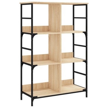 vidaXL Βιβλιοθήκη Sonoma Δρυς 78,5x33x117,5cm Επεξεργασμένο Ξύλο 1 τεμ.