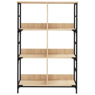 vidaXL Βιβλιοθήκη Sonoma Δρυς 78,5x33x117,5cm Επεξεργασμένο Ξύλο 1 τεμ.