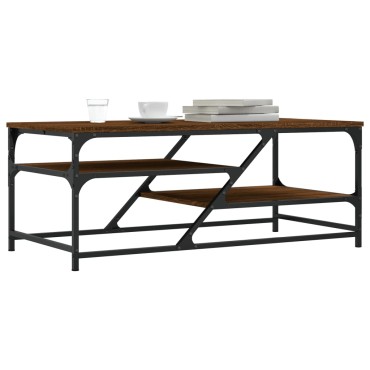 vidaXL Τραπεζάκι Σαλονιού Καφέ Δρυς 100x49x40cm Επεξεργασμένο Ξύλο 1 τεμ.