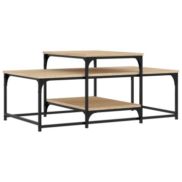 vidaXL Τραπεζάκι Σαλονιού Sonoma Δρυς 102x60x45cm Επεξεργ. Ξύλο 1 τεμ.