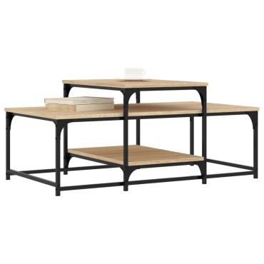 vidaXL Τραπεζάκι Σαλονιού Sonoma Δρυς 102x60x45cm Επεξεργ. Ξύλο 1 τεμ.