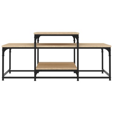 vidaXL Τραπεζάκι Σαλονιού Sonoma Δρυς 102x60x45cm Επεξεργ. Ξύλο 1 τεμ.