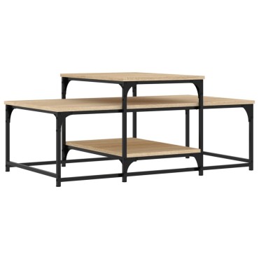 vidaXL Τραπεζάκι Σαλονιού Sonoma Δρυς 102x60x45cm Επεξεργ. Ξύλο 1 τεμ.