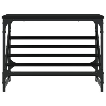 vidaXL Παπουτσοθήκη Μαύρη 60x30x45cm από Επεξεργασμένο Ξύλο
