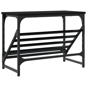 vidaXL Παπουτσοθήκη Μαύρη 60x30x45cm από Επεξεργασμένο Ξύλο