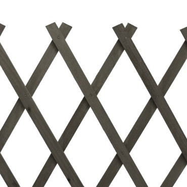 vidaXL Καφασωτό Φράχτης Κήπου Γκρι 120x60cm Μασίφ Ξύλο Ελάτης