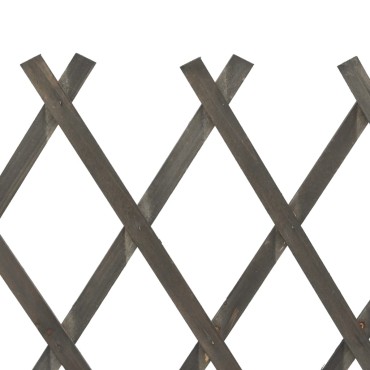vidaXL Καφασωτό Φράχτης Κήπου Γκρι 120x90cm Μασίφ Ξύλο Ελάτης