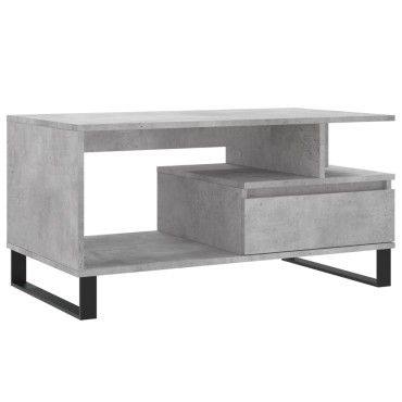 vidaXL Τραπεζάκι Σαλονιού Γκρι Σκυρ. 90x49x45cm Επεξεργασμένο Ξύλο 1 τεμ.