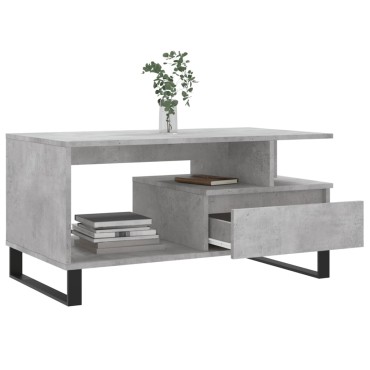 vidaXL Τραπεζάκι Σαλονιού Γκρι Σκυρ. 90x49x45cm Επεξεργασμένο Ξύλο 1 τεμ.