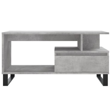 vidaXL Τραπεζάκι Σαλονιού Γκρι Σκυρ. 90x49x45cm Επεξεργασμένο Ξύλο 1 τεμ.