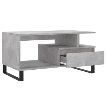 vidaXL Τραπεζάκι Σαλονιού Γκρι Σκυρ. 90x49x45cm Επεξεργασμένο Ξύλο 1 τεμ.