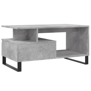 vidaXL Τραπεζάκι Σαλονιού Γκρι Σκυρ. 90x49x45cm Επεξεργασμένο Ξύλο 1 τεμ.