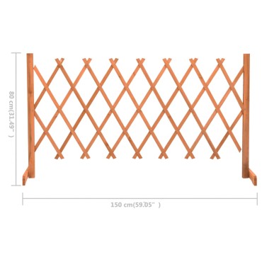 vidaXL Καφασωτό Φράχτης Κήπου Πορτοκαλί 150x80cm Μασίφ Ξύλο Ελάτης