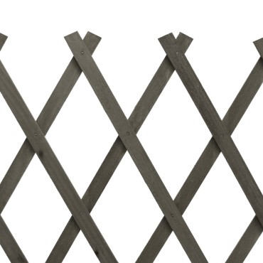 vidaXL Καφασωτό Φράχτης Κήπου Γκρι 150x80cm Μασίφ Ξύλο Ελάτης