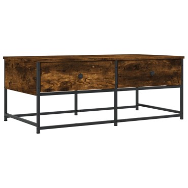 vidaXL Τραπεζάκι Σαλονιού Καπνιστή Δρυς 100x51x40cm Επεξεργασμ. Ξύλο 1 τεμ.