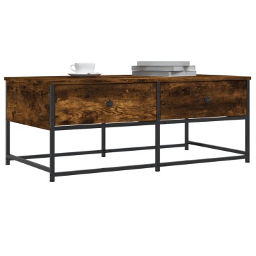 vidaXL Τραπεζάκι Σαλονιού Καπνιστή Δρυς 100x51x40cm Επεξεργασμ. Ξύλο 1 τεμ.