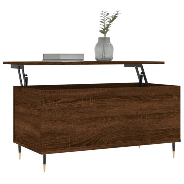 vidaXL Τραπεζάκι Σαλονιού Καφέ Δρυς 90x44,5x45cm Επεξεργασμένο Ξύλο 1 τεμ.
