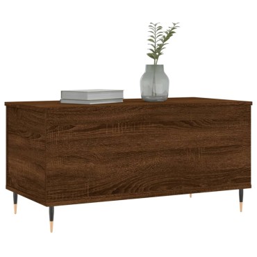 vidaXL Τραπεζάκι Σαλονιού Καφέ Δρυς 90x44,5x45cm Επεξεργασμένο Ξύλο 1 τεμ.