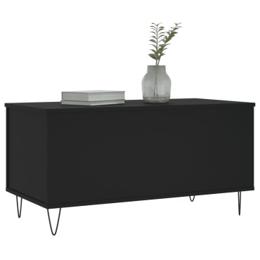vidaXL Τραπεζάκι Σαλονιού Μαύρο 90x44,5x45cm Επεξεργασμένο Ξύλο 1 τεμ.