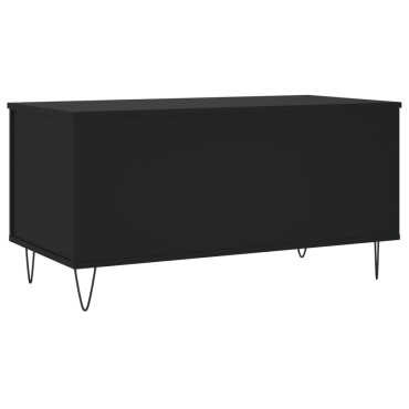 vidaXL Τραπεζάκι Σαλονιού Μαύρο 90x44,5x45cm Επεξεργασμένο Ξύλο 1 τεμ.