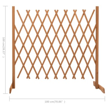vidaXL Καφασωτό Φράχτης Κήπου Πορτοκαλί 180x100cm Μασίφ Ξύλο Ελάτης