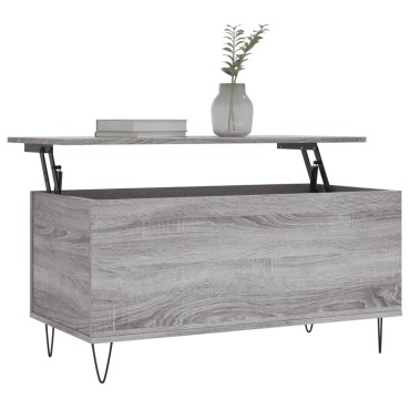 vidaXL Τραπεζάκι Σαλονιού Γκρι Sonoma 90x44,5x45cmΕπεξεργασμένο Ξύλο 1 τεμ.