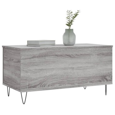 vidaXL Τραπεζάκι Σαλονιού Γκρι Sonoma 90x44,5x45cmΕπεξεργασμένο Ξύλο 1 τεμ.