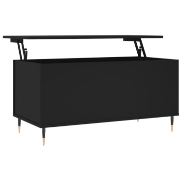 vidaXL Τραπεζάκι Σαλονιού Μαύρο 90x44,5x45cm Επεξεργασμένο Ξύλο 1 τεμ.