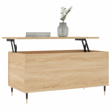 vidaXL Τραπεζάκι Σαλονιού Sonoma Δρυς 90x44,5x45cm Επεξεργασμένο Ξύλο 1 τεμ.