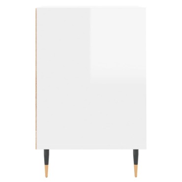 vidaXL Έπιπλο Τηλεόρασης Γυαλ. Λευκό 160x35x55cm Επεξεργασμένο Ξύλο