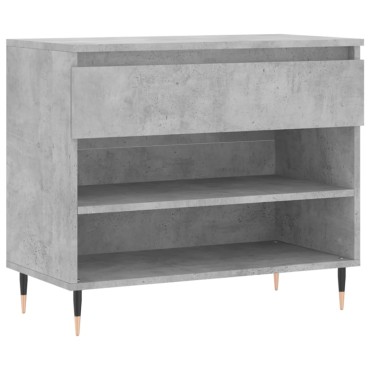 vidaXL Παπουτσοθήκη Γκρι Σκυροδέματος 70x36x60cm Επεξεργασμένο Ξύλο