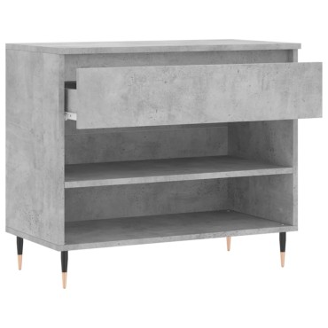 vidaXL Παπουτσοθήκη Γκρι Σκυροδέματος 70x36x60cm Επεξεργασμένο Ξύλο